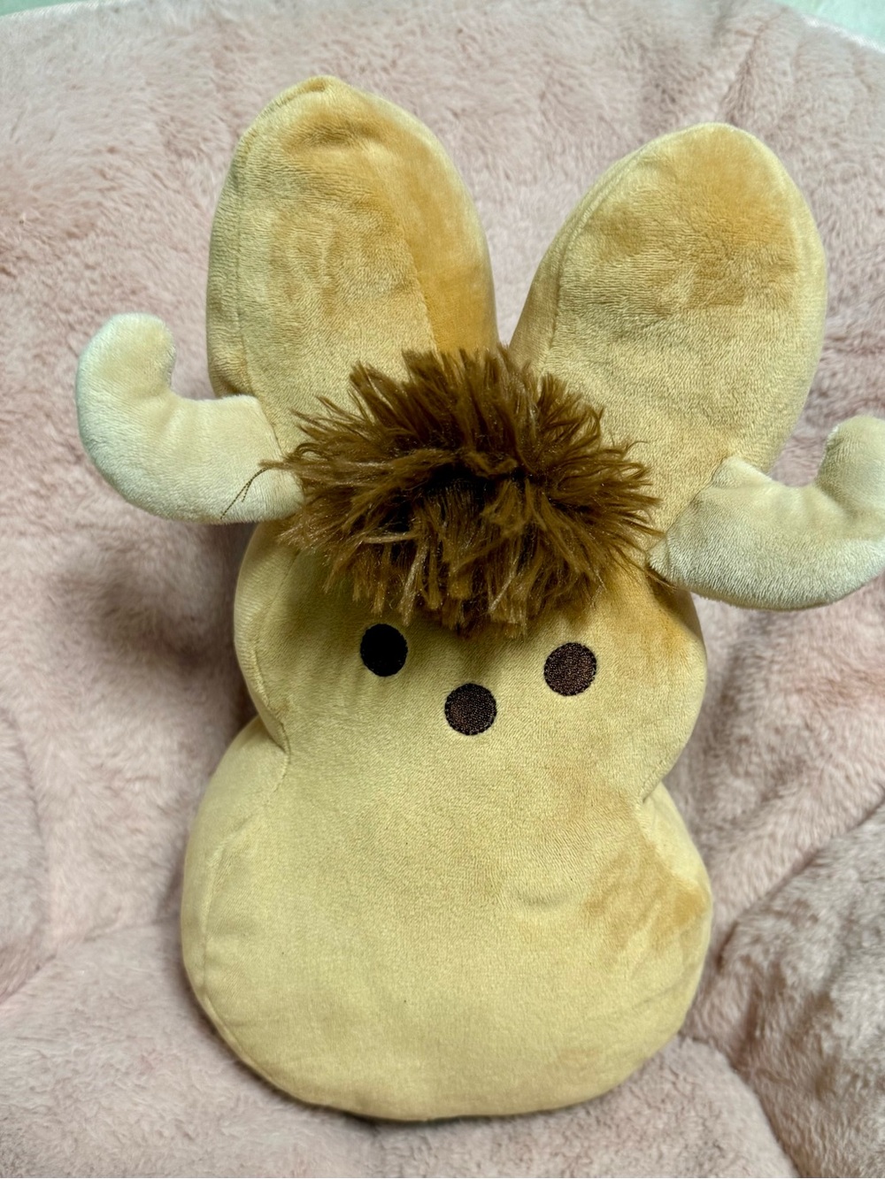 2025 PEEPS Easter bunny highland cow buffalo tan plush 12’’ Kids Toy